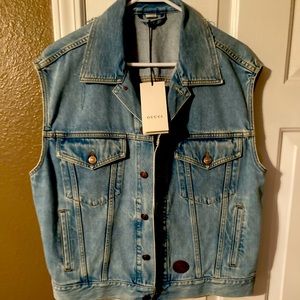 Gucci jean jacket vest